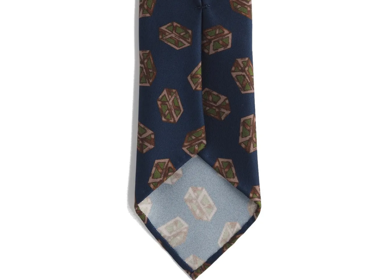 Ties<Tie Your Tie Silk Tie Quader Navy