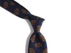 Ties<Tie Your Tie Silk Tie Quader Navy