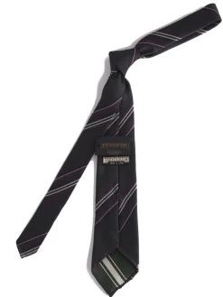 Ties<Tie Your Tie Silk Tie Repp Multi-Stripe Charcoal