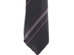 Ties<Tie Your Tie Silk Tie Repp Multi-Stripe Charcoal