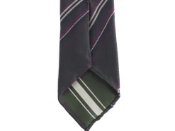 Ties<Tie Your Tie Silk Tie Repp Multi-Stripe Charcoal