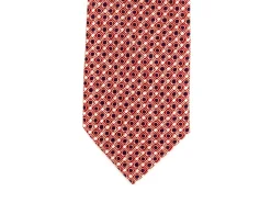 Ties<Double Monk Silk Tie Retro Circle Red