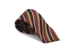 Ties<Tie Your Tie Silk Tie Thin Repp Stripe Red & Gold