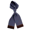 Scarves<Simonnot Godard Silk Wool Ascot Blue