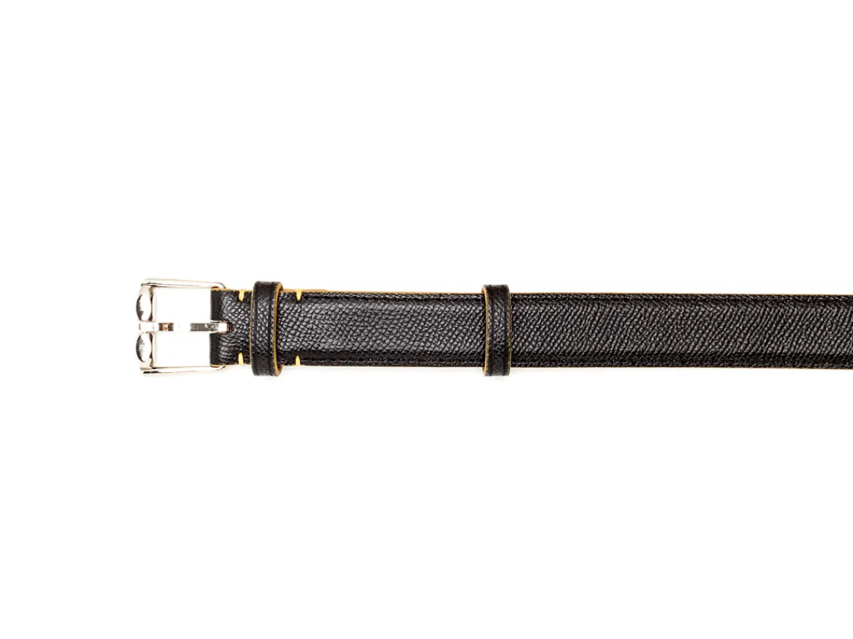 Belts<Il Micio Slim Handmade Calf Leather Belt Black