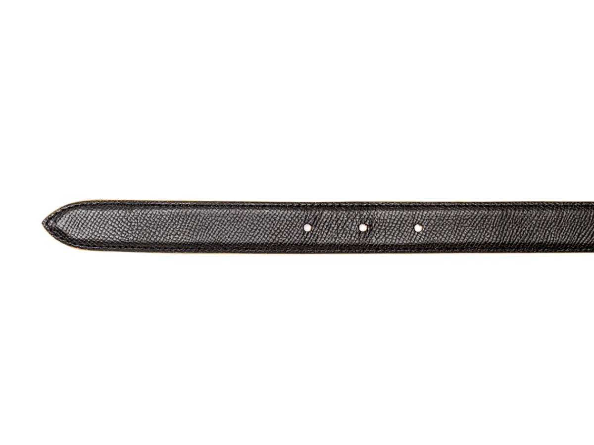 Belts<Il Micio Slim Handmade Calf Leather Belt Black