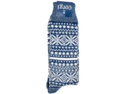 Socks<Corgi Snowflake Woolen Socks Navy