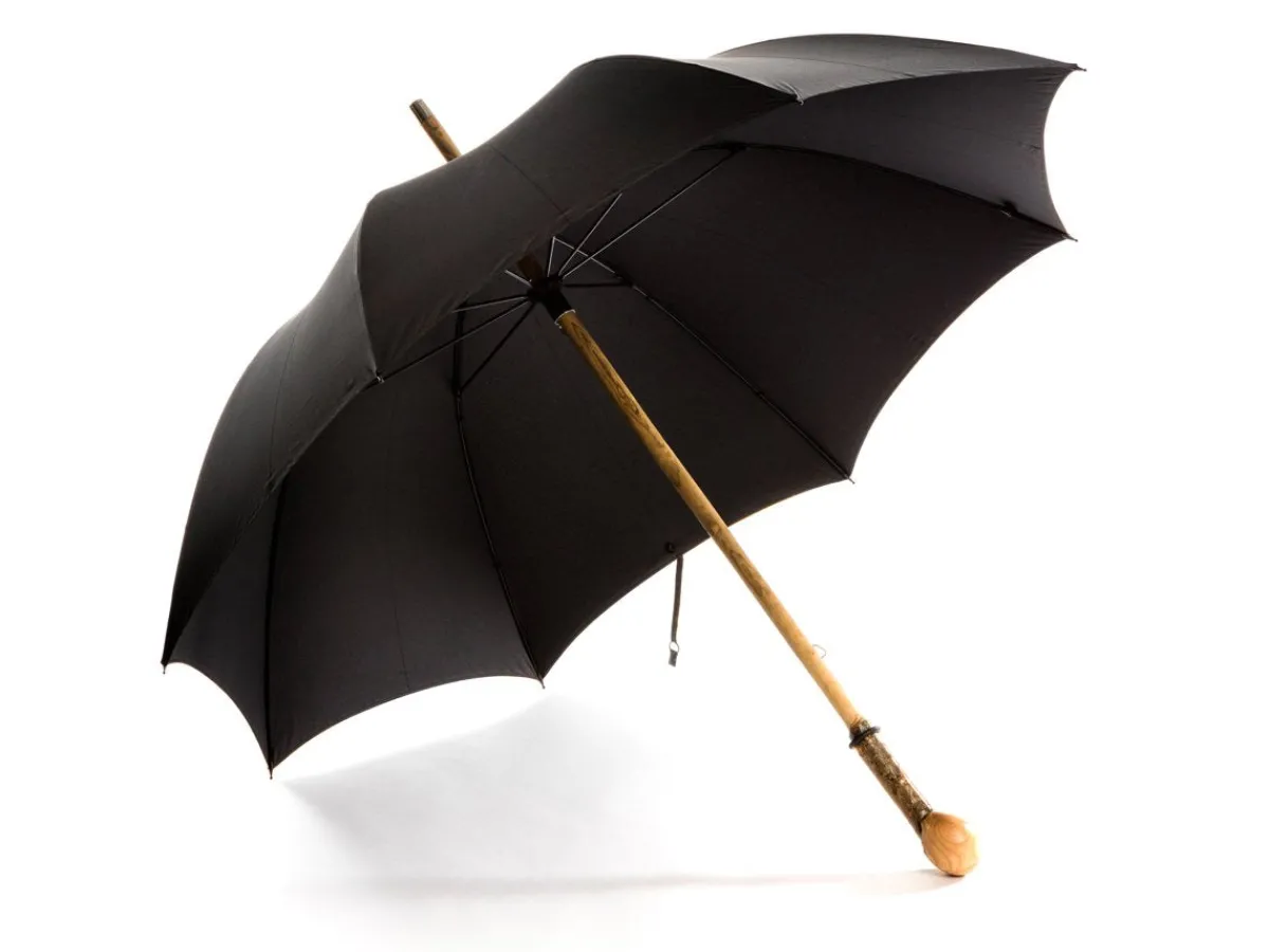 Umbrellas<Fox Umbrellas Solid Ash Knob Black