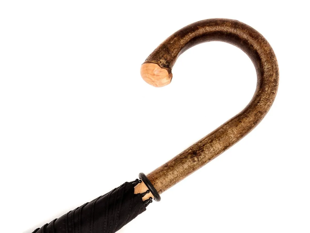 Umbrellas<Fox Umbrellas Solid Hazel Crook Black