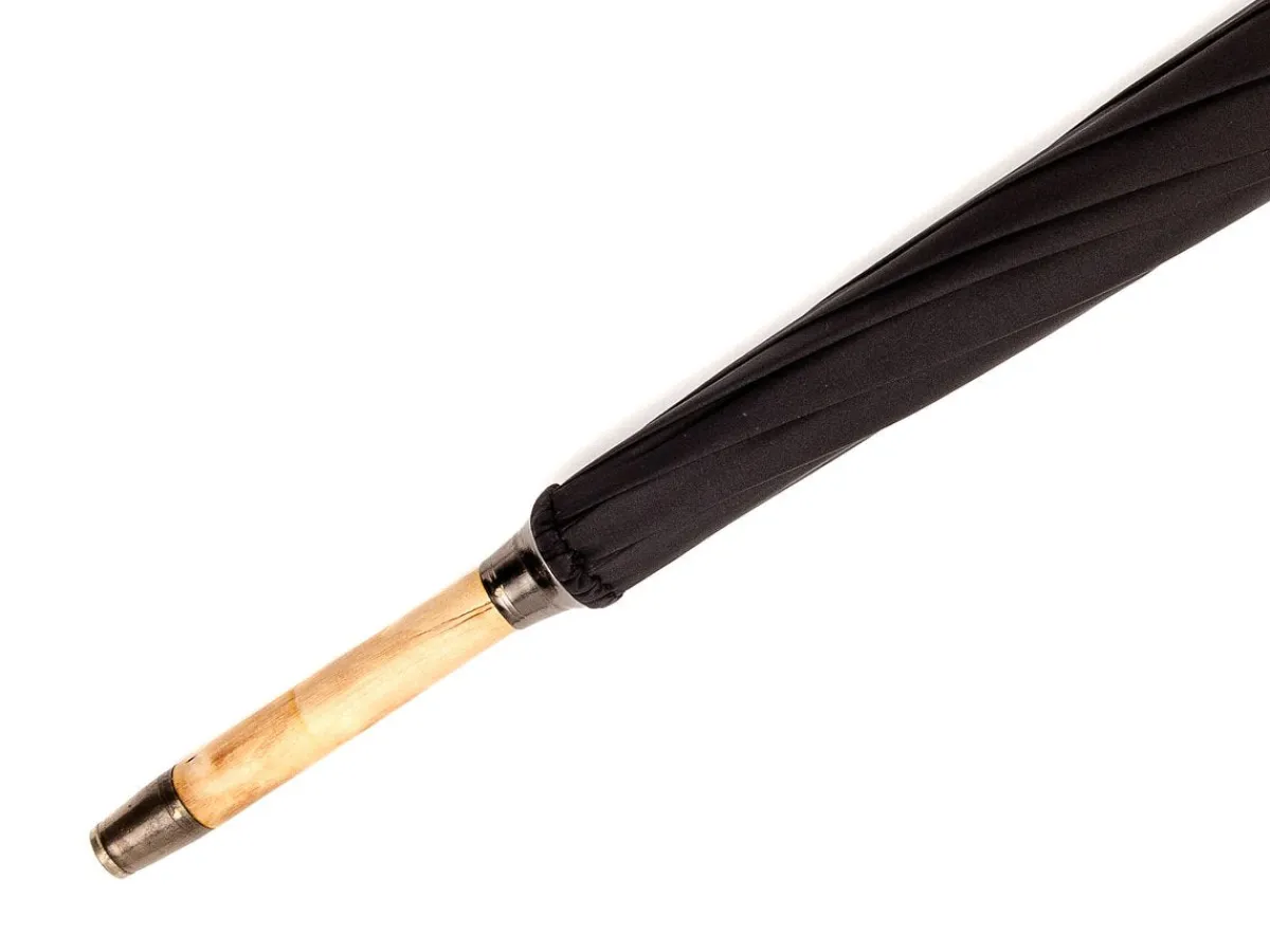 Umbrellas<Fox Umbrellas Solid Hazel Crook Black