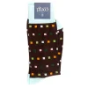 Socks<Corgi Square Dot Socks Brown