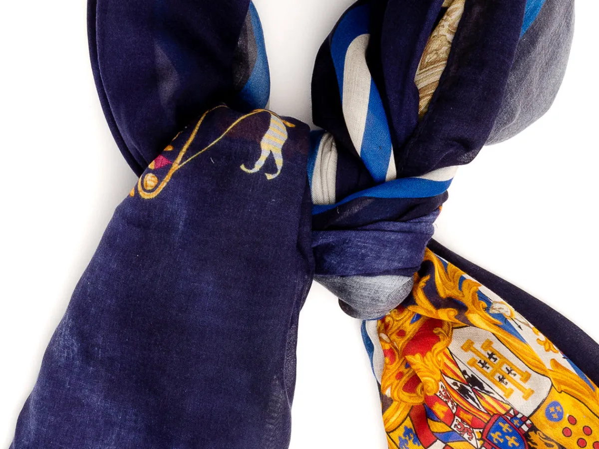 Scarves<Rubinacci Stole Alberto Della Cuccagna Navy