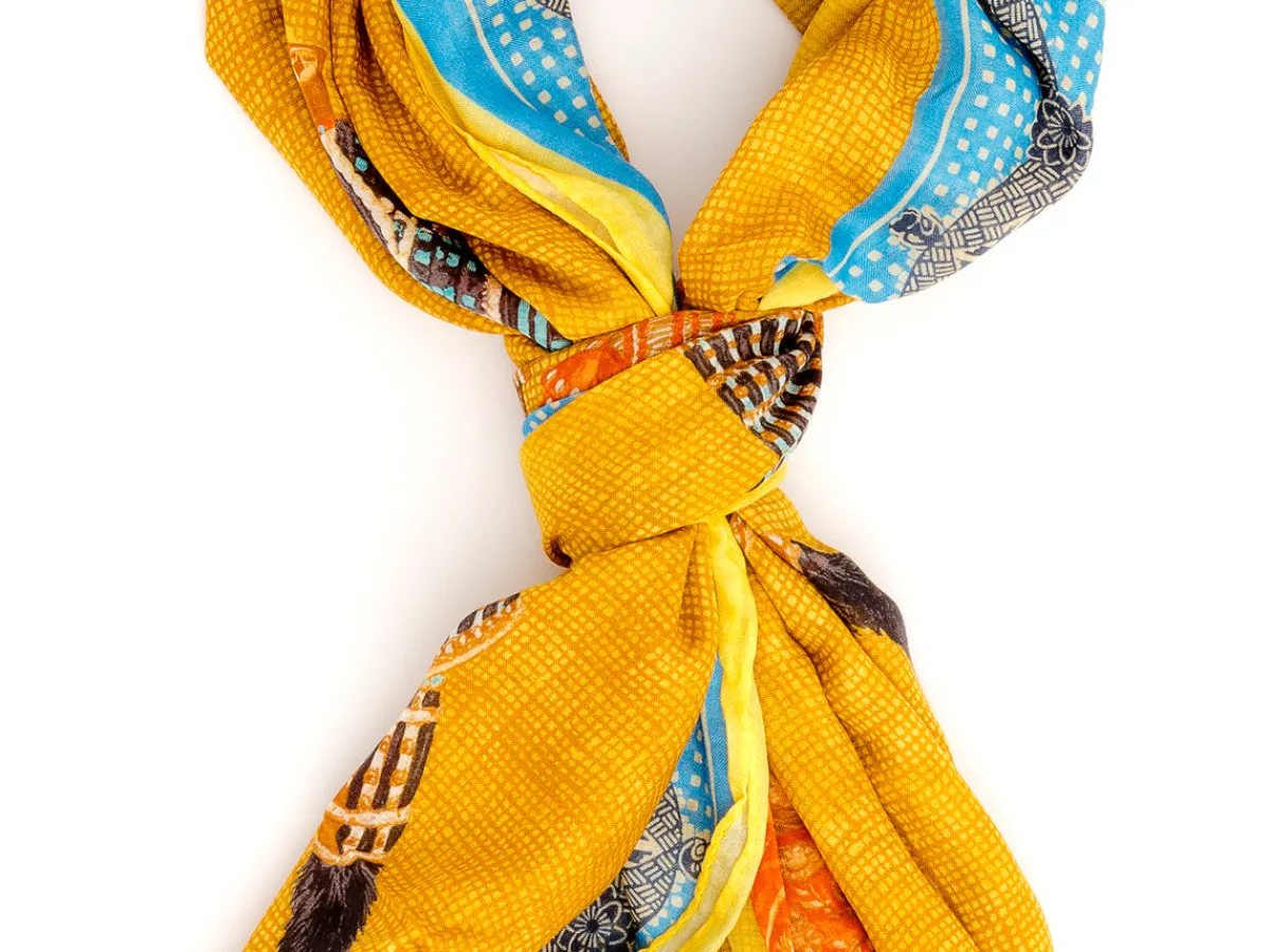 Scarves<Rubinacci Stole Samurai Yellow