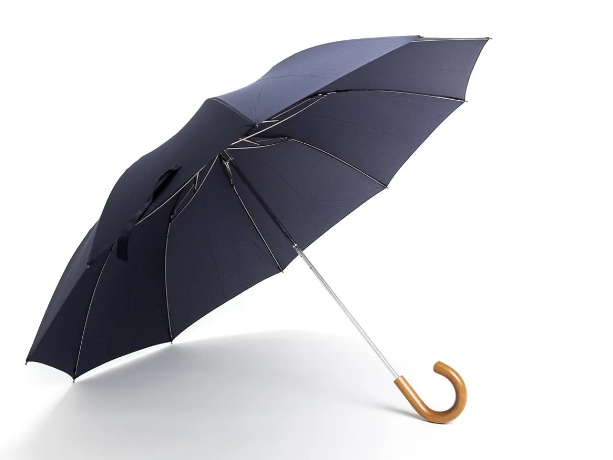 Umbrellas<Fox Umbrellas Telescopic Malacca Handle Navy
