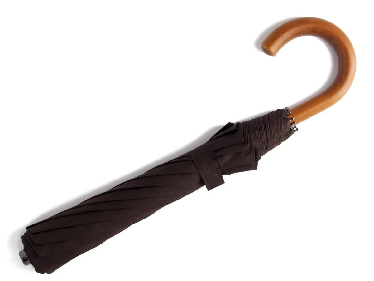 Umbrellas<Fox Umbrellas Telescopic Malacca Handle Brown