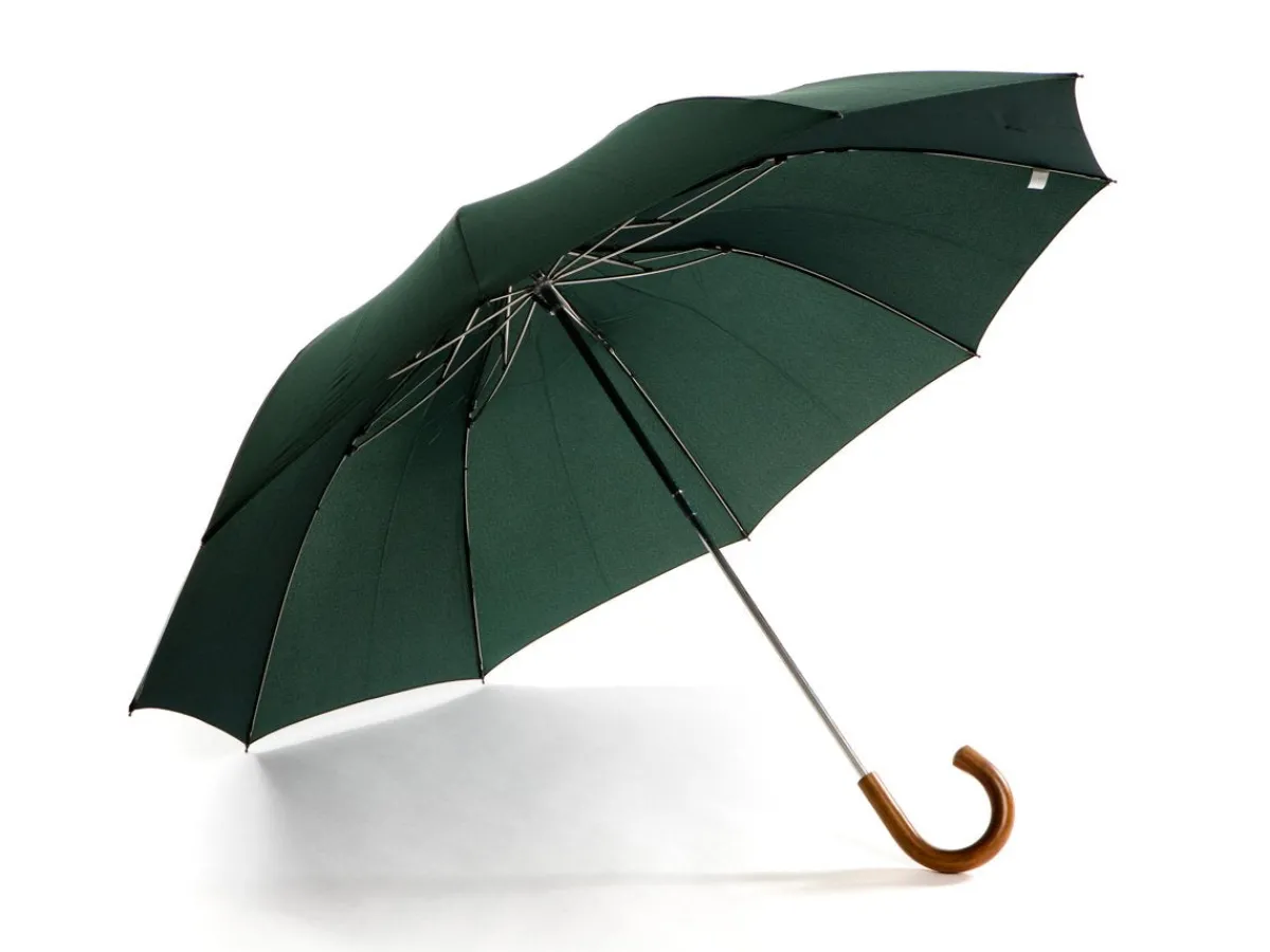 Umbrellas<Fox Umbrellas Telescopic Malacca Handle Dark Green