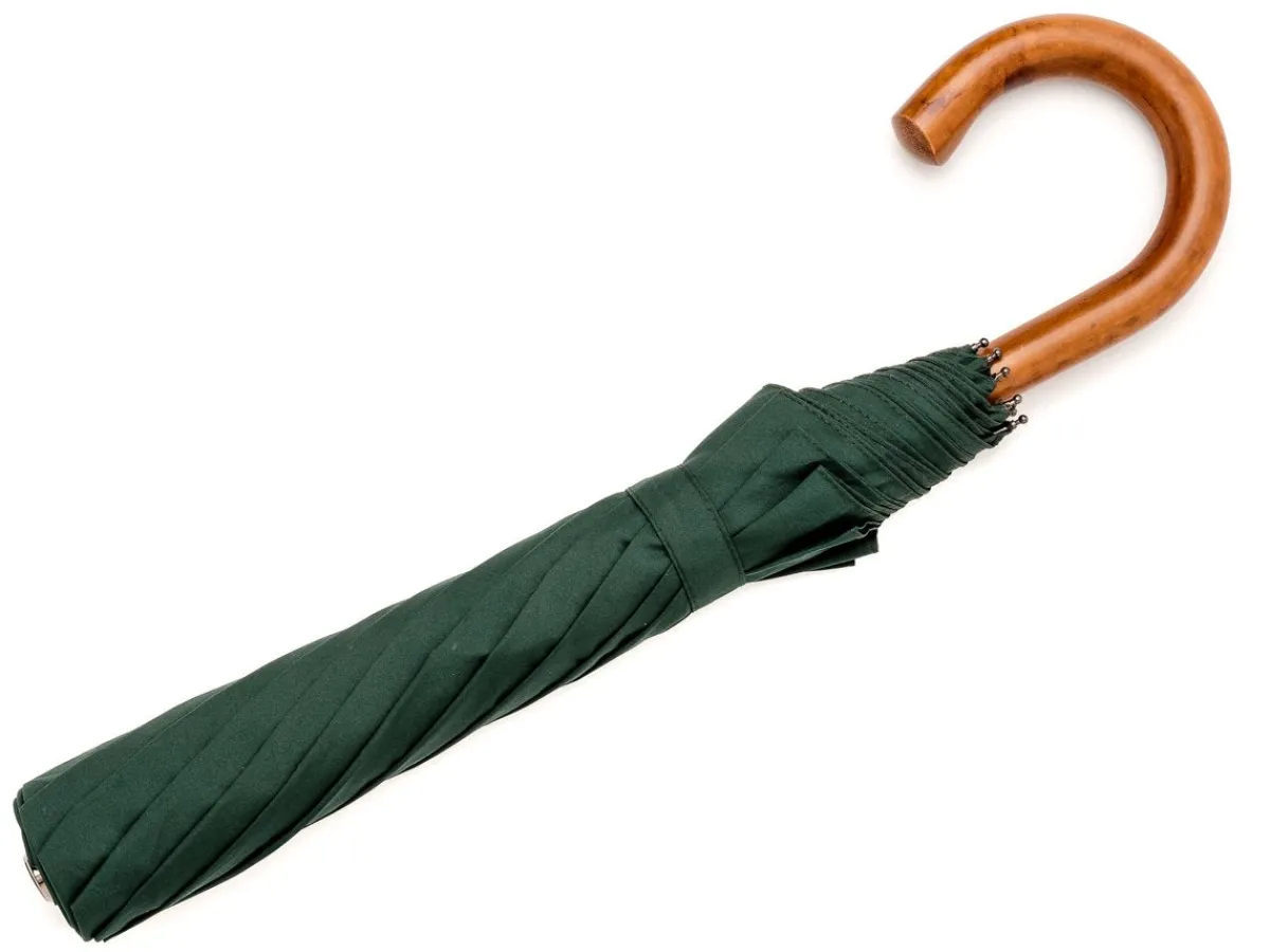 Umbrellas<Fox Umbrellas Telescopic Malacca Handle Dark Green