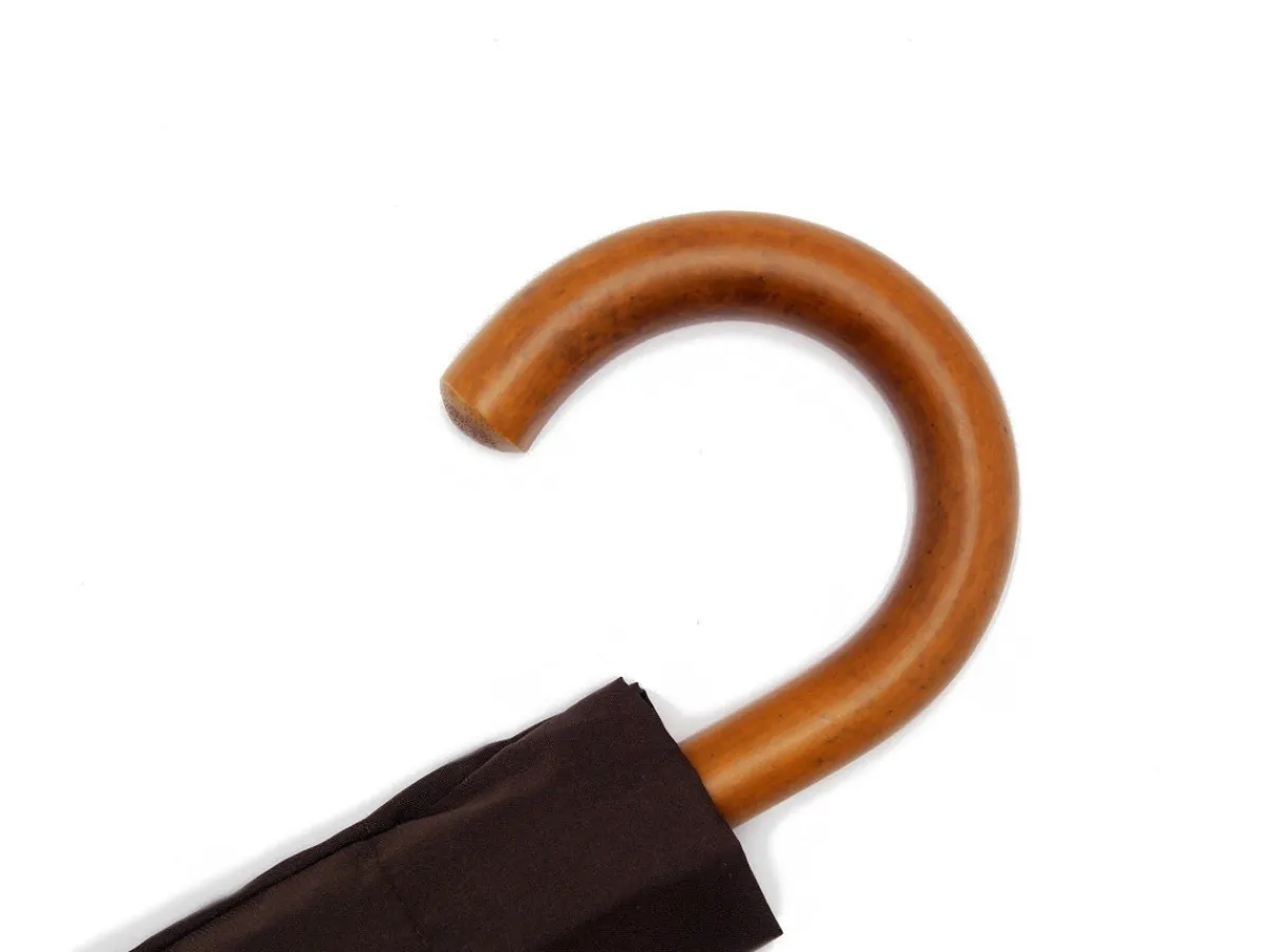 Umbrellas<Fox Umbrellas Telescopic Malacca Handle Brown