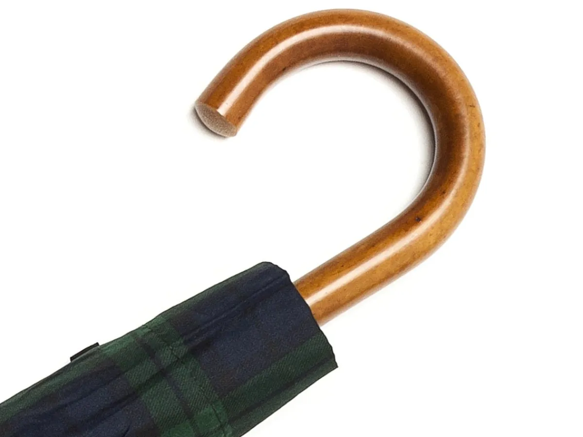 Umbrellas<Fox Umbrellas Telescopic Malacca Handle Black Watch Tartan