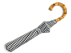 Umbrellas<Fox Umbrellas Telescopic Whangee Handle Black & White Gingham