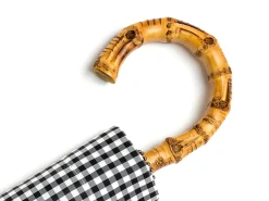 Umbrellas<Fox Umbrellas Telescopic Whangee Handle Black & White Gingham