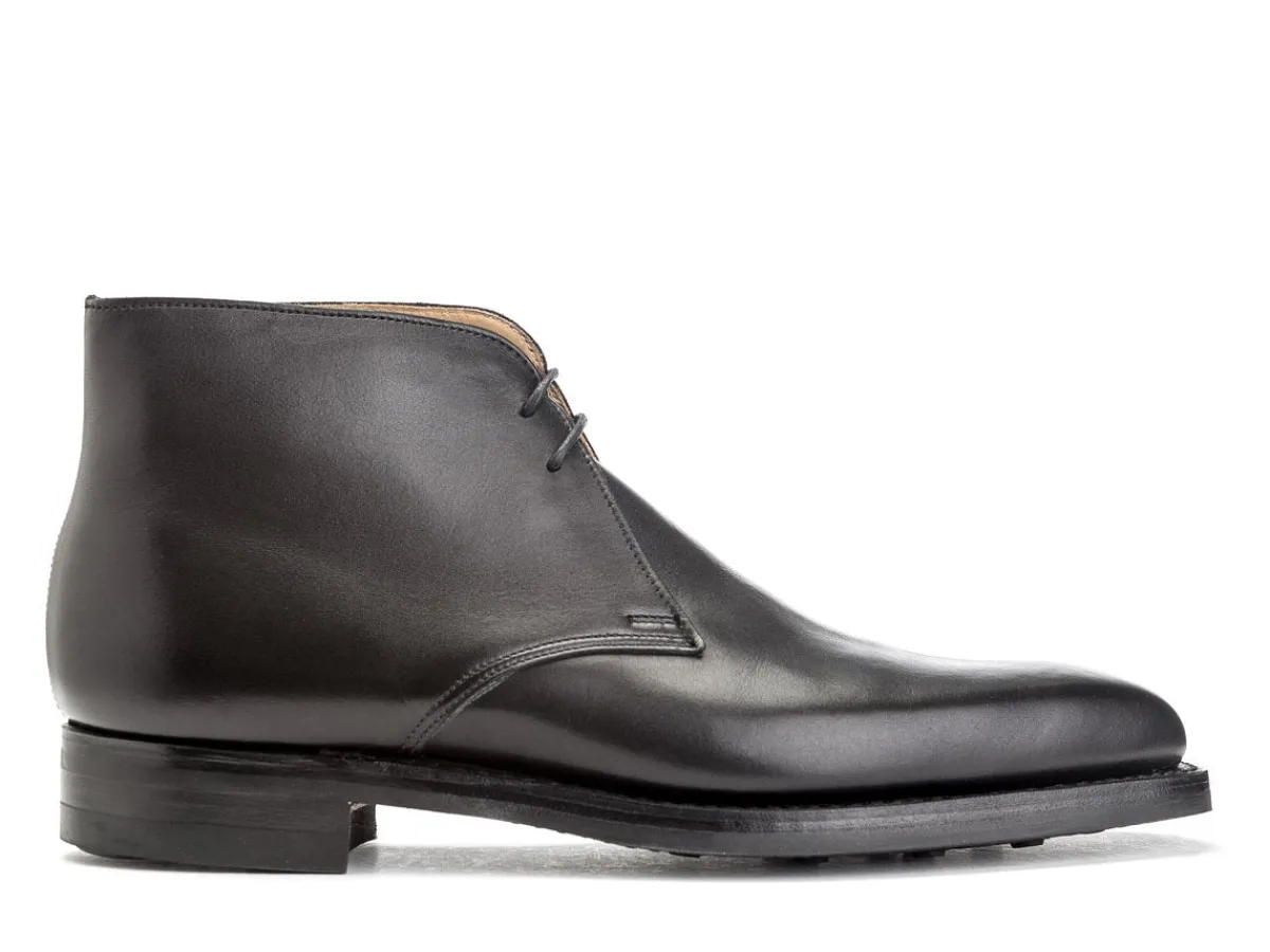 Rubber Soles | Boots<Crockett & Jones Tetbury Black Wax Calf