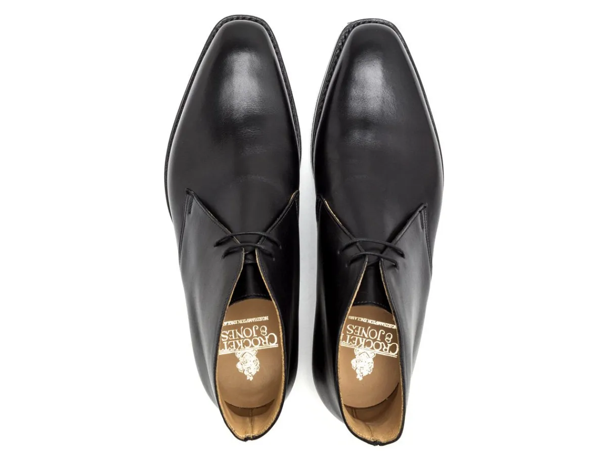 Rubber Soles | Boots<Crockett & Jones Tetbury Black Wax Calf
