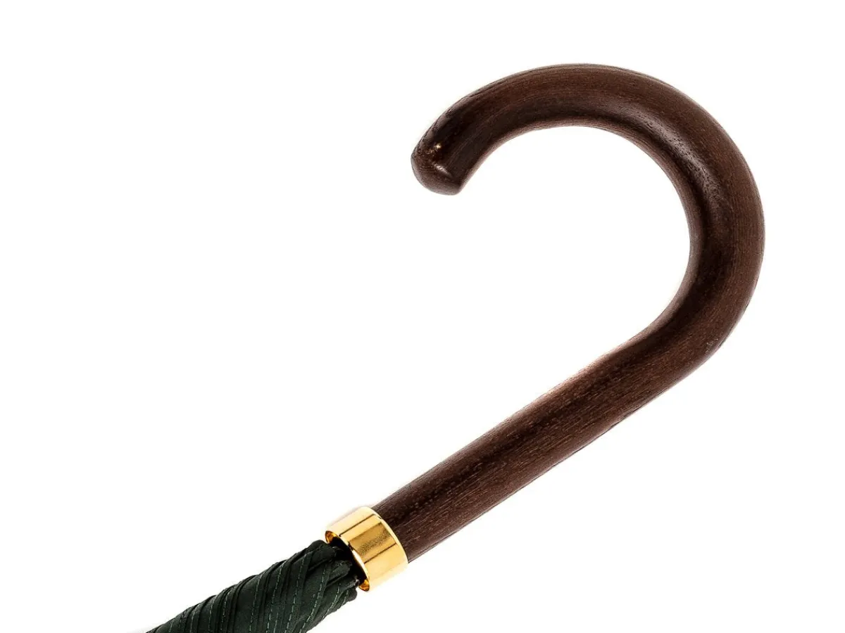 Umbrellas<Fox Umbrellas Tube Dark Brown Handle Dark Green