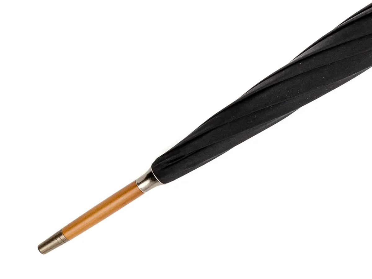 Umbrellas<Fox Umbrellas Tube Malacca Handle with Sterling Silver Fixtures Black