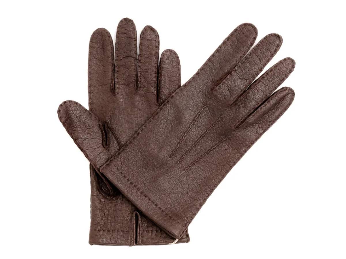 Gloves<Merola Unlined Pecary Gloves Dark Brown