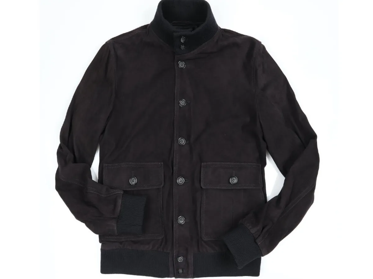 Outerwear | Jackets<Valstar ino Lined Navy Suede