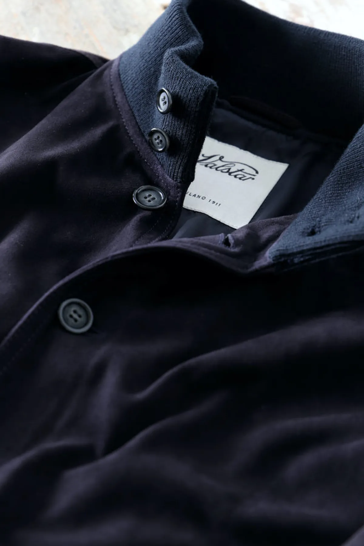 Outerwear | Jackets<Valstar ino Lined Navy Suede