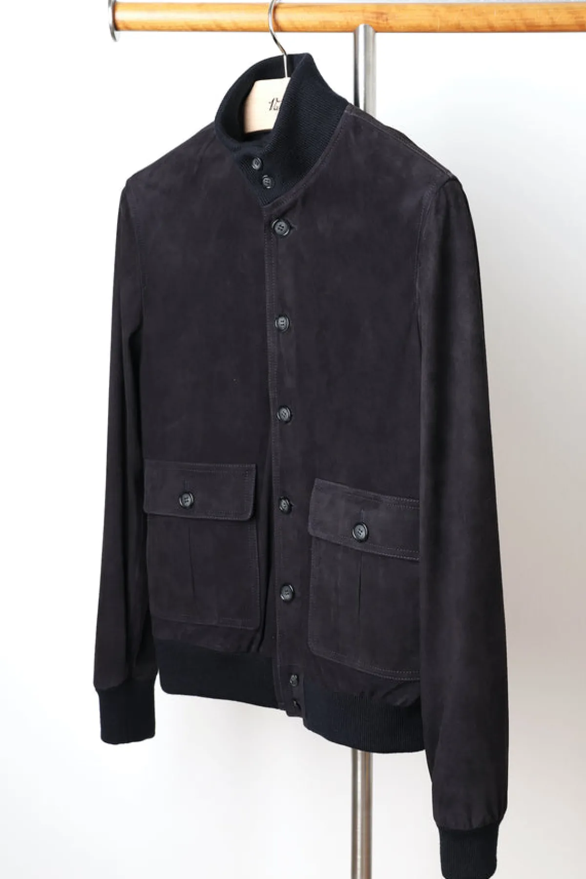 Outerwear | Jackets<Valstar ino Lined Navy Suede