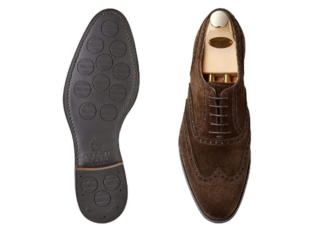 Suede | Rubber Soles<Crockett & Jones Westgate 2 Dark Brown Calf Suede