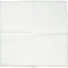 Pocket Squares<Carlo Riva White Linen-Cotton Pochette with Green Edge