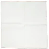 Pocket Squares<Carlo Riva White Linen-Cotton Pochette with Pink Edge