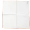 Pocket Squares<Simonnot Godard White Pocket Square with Orange Edge