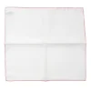 Pocket Squares<Simonnot Godard White Pocket Square with Pink Edge