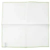Pocket Squares<Simonnot Godard White Pocket Square with Green Edge