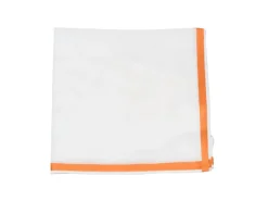 Pocket Squares<Simonnot Godard White-Orange Amalfi Pocket Square