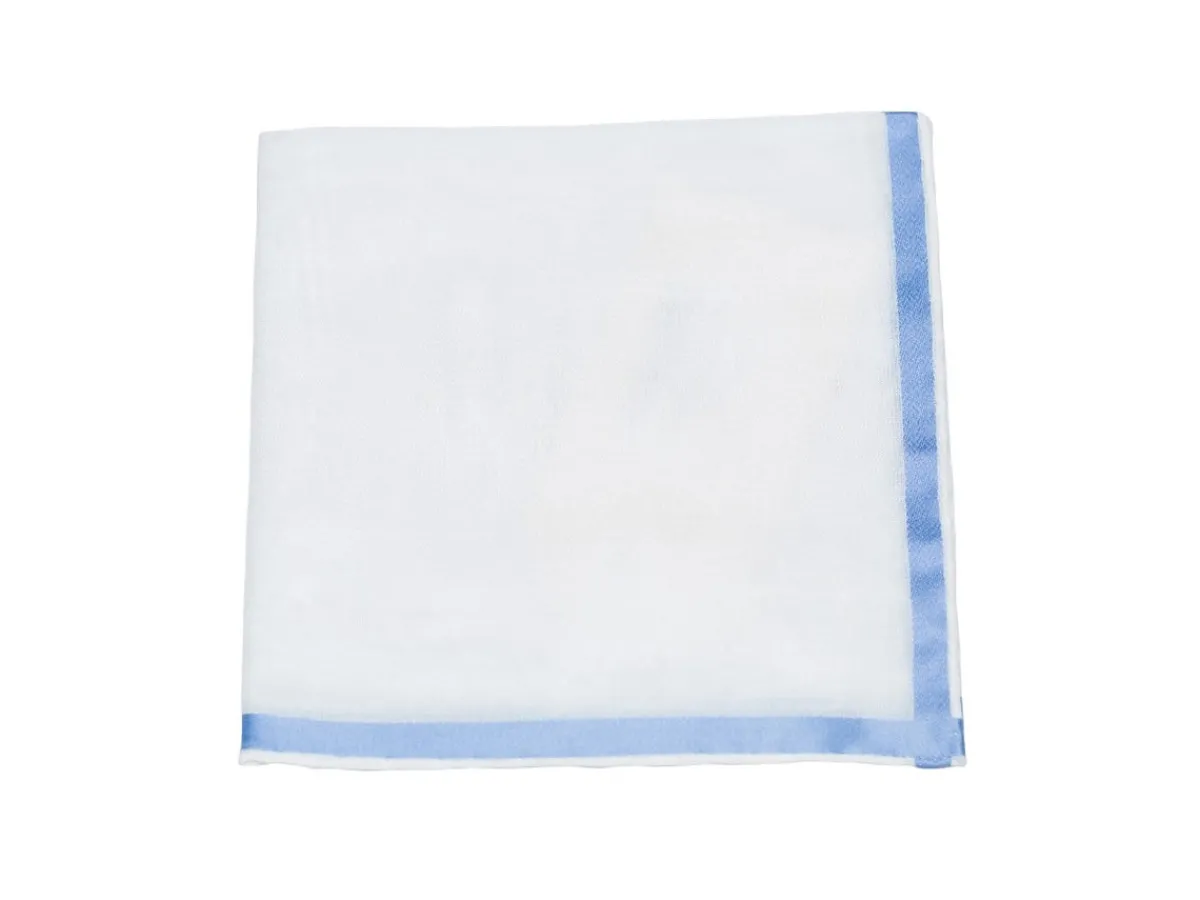 Pocket Squares<Simonnot Godard White-Sky Amalfi Pocket Square