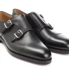 Monk Straps<John Lobb William Black Buffalo Calf
