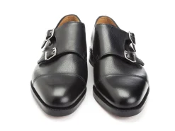 Monk Straps<John Lobb William Black Buffalo Calf