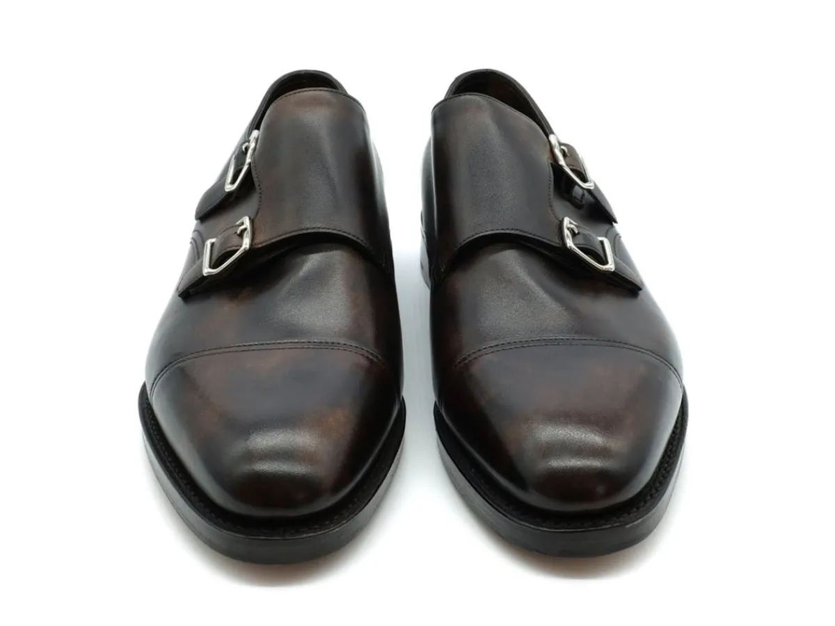 Monk Straps<John Lobb William Dark Brown Museum Calf