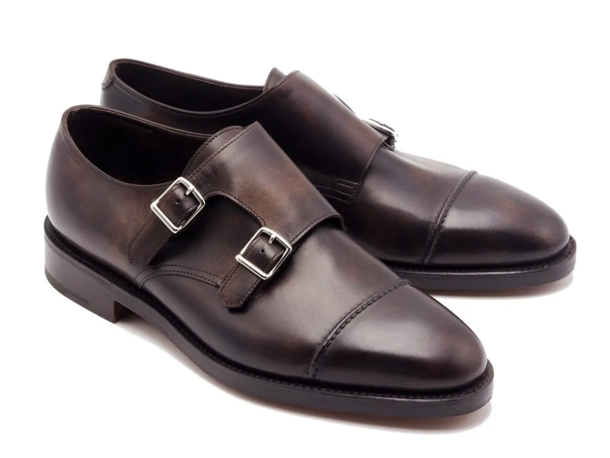 Monk Straps<John Lobb William II Dark Brown Museum Calf