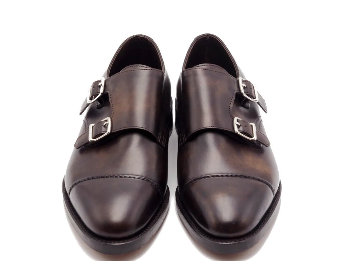 Monk Straps<John Lobb William II Dark Brown Museum Calf