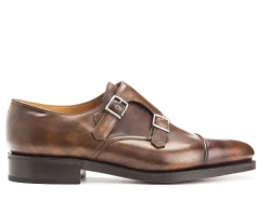 Monk Straps<John Lobb William II Parisian Brown Museum Calf