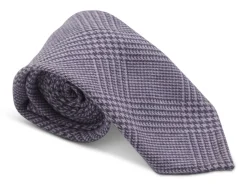Ties<Double Monk Wool Cashmere Tie Check Lilac