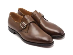 Monk Straps<Crockett & Jones Woollahra 2 Dark Brown Burnished Calf