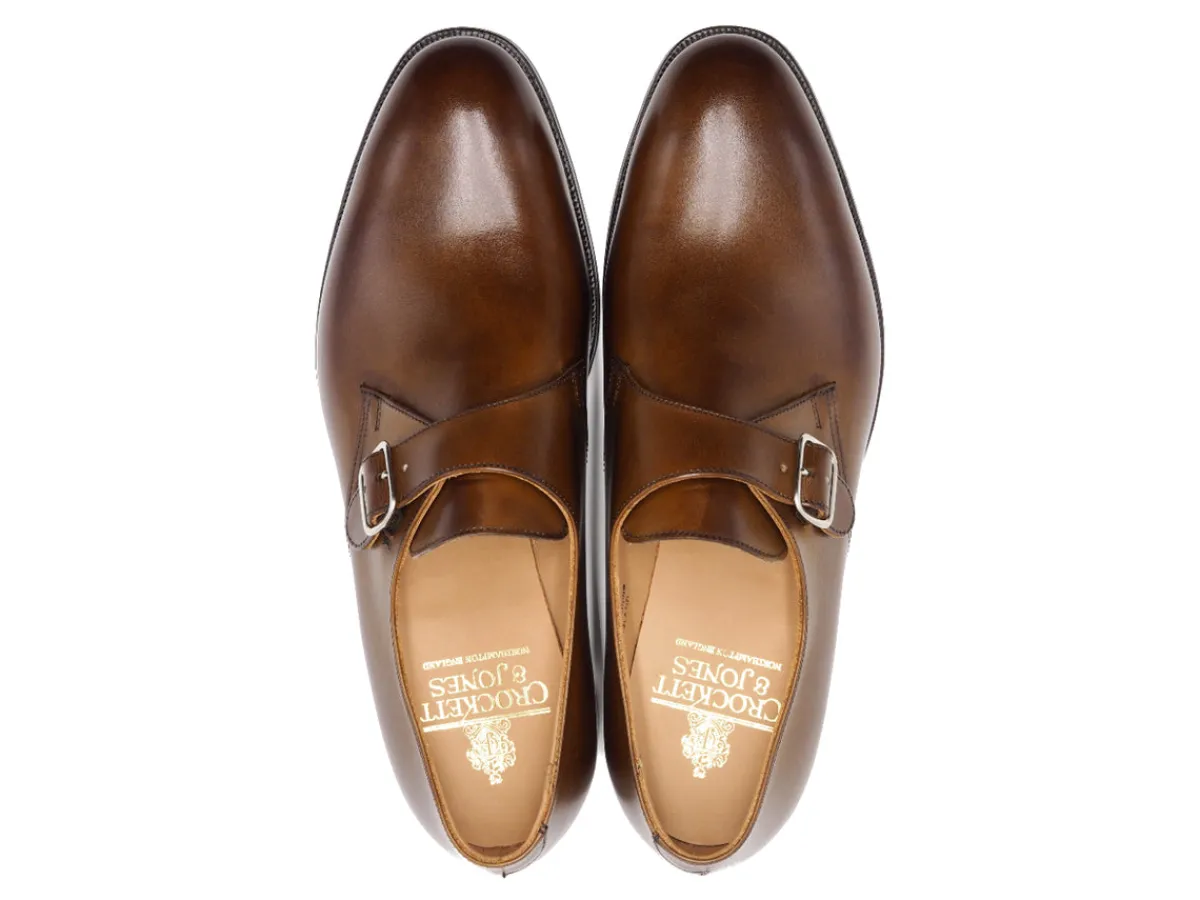 Monk Straps<Crockett & Jones Woollahra 2 Dark Brown Burnished Calf